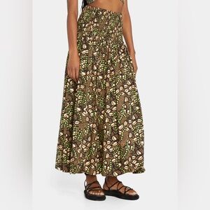 A.L.C. Green and Brown Midi Skirt